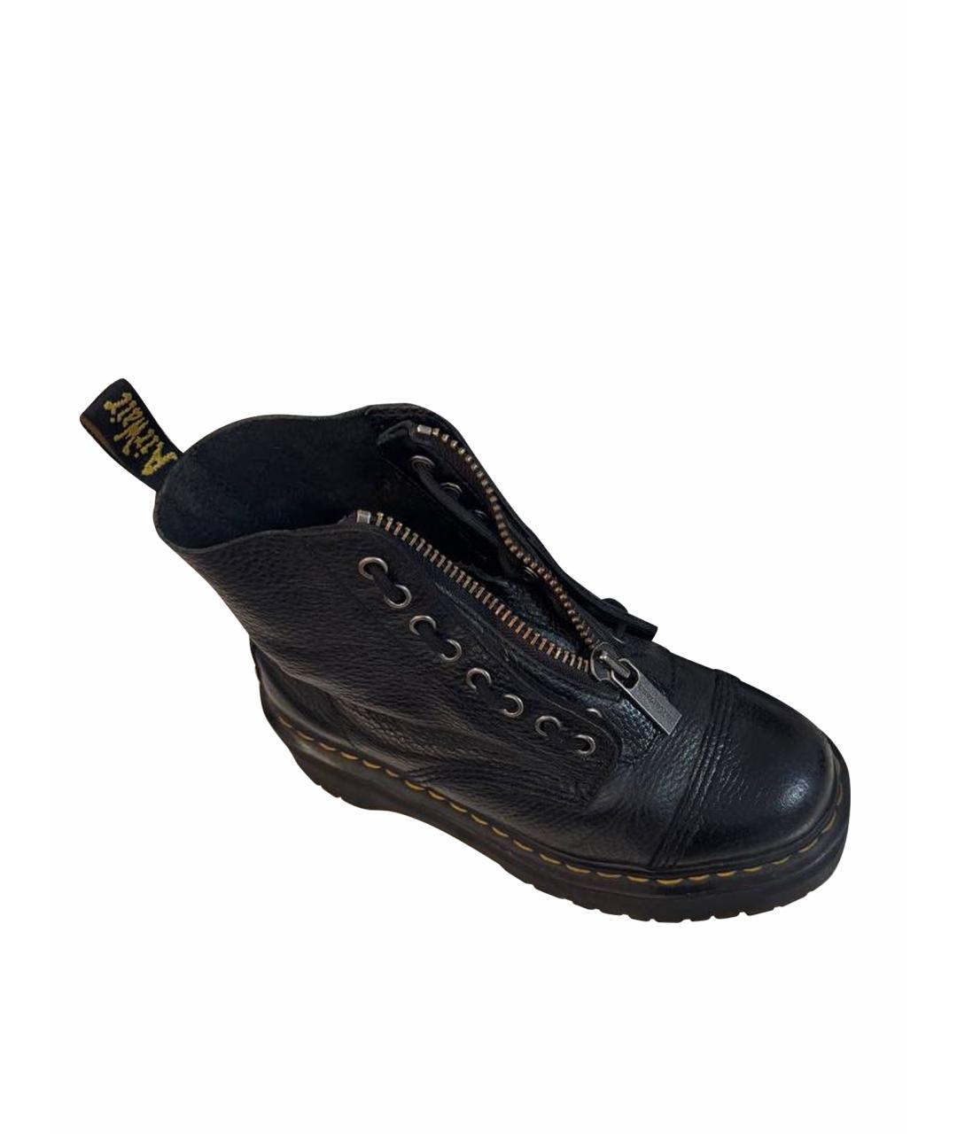 DR. MARTENS Черные кожаные ботинки, фото 1