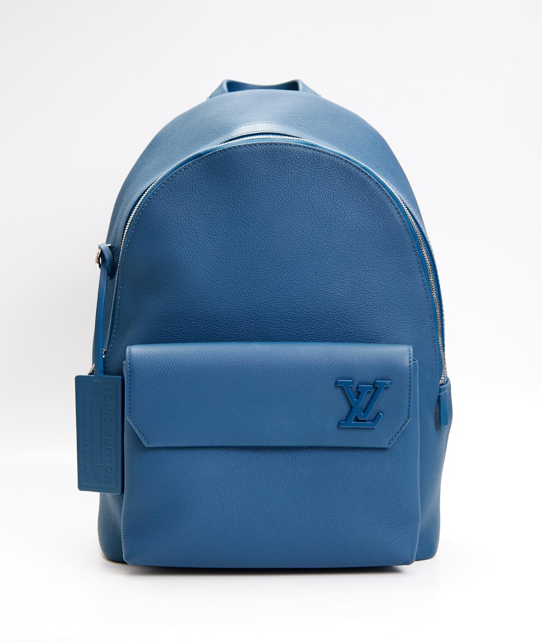 LOUIS VUITTON Синий кожаный рюкзак, фото 6