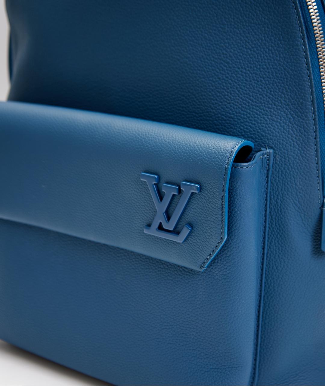 LOUIS VUITTON Синий кожаный рюкзак, фото 5