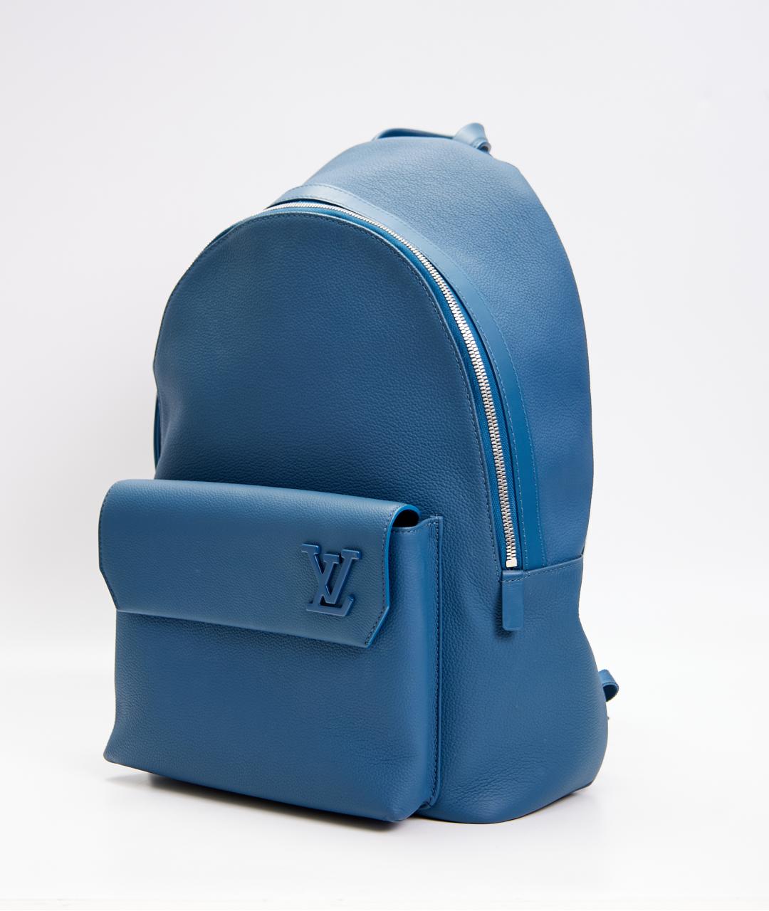 LOUIS VUITTON Синий кожаный рюкзак, фото 2