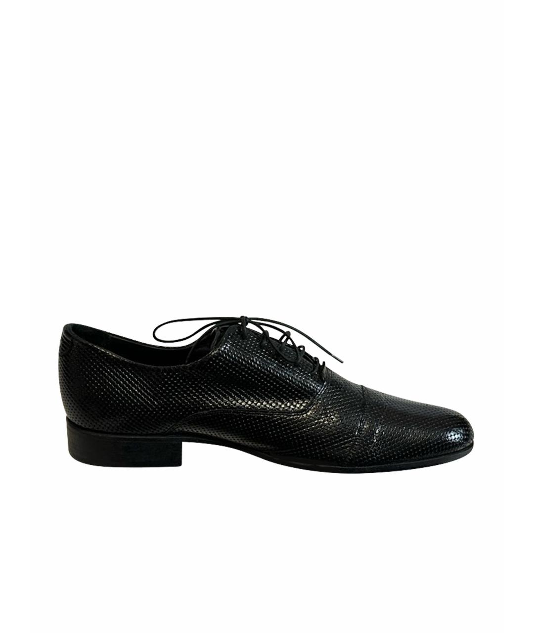 EMPORIO ARMANI Черные кожаные туфли, фото 1
