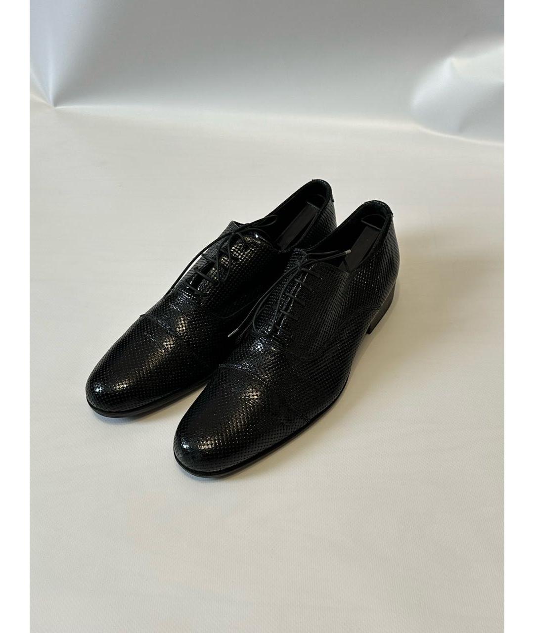 EMPORIO ARMANI Черные кожаные туфли, фото 2