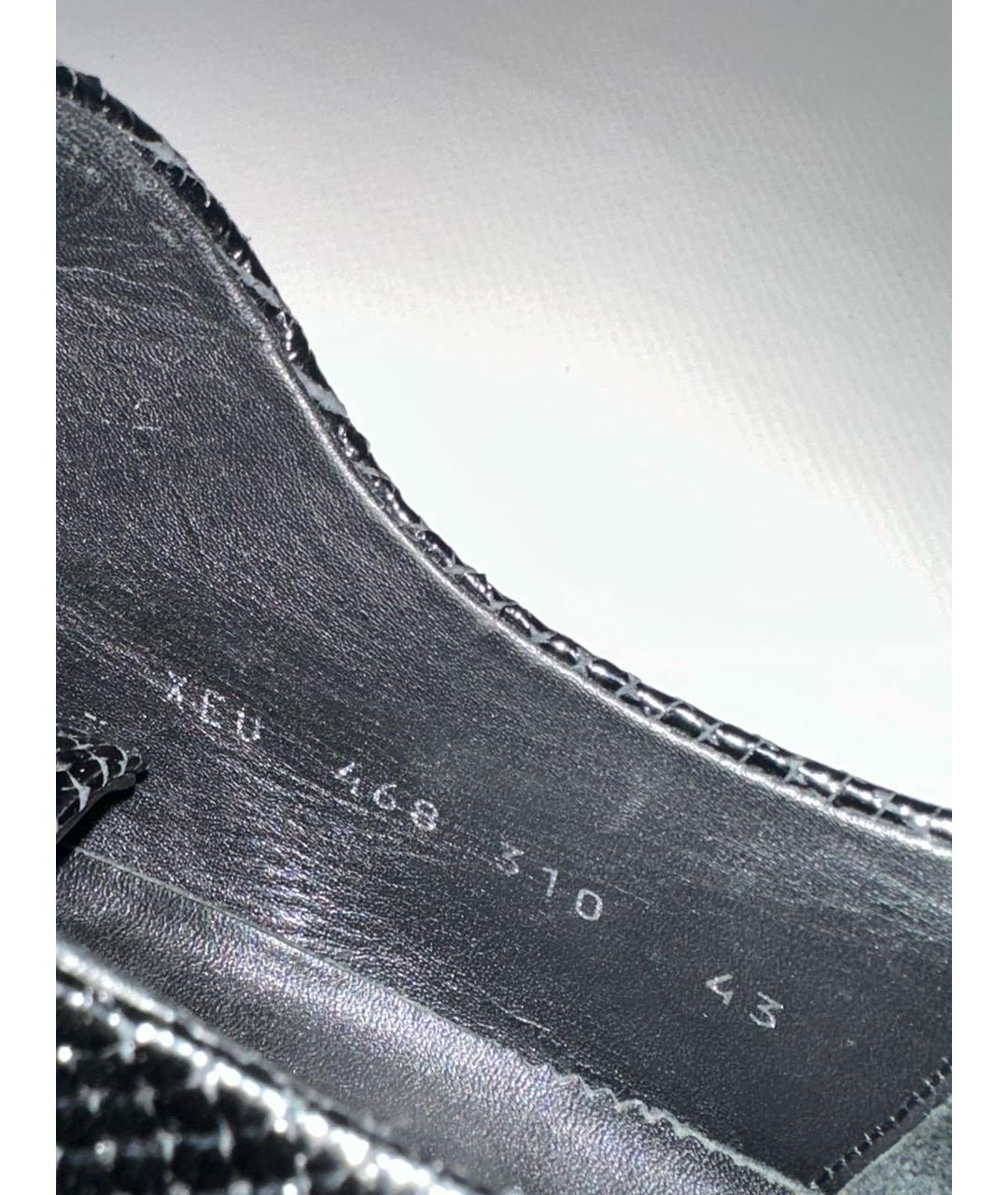 EMPORIO ARMANI Черные кожаные туфли, фото 6