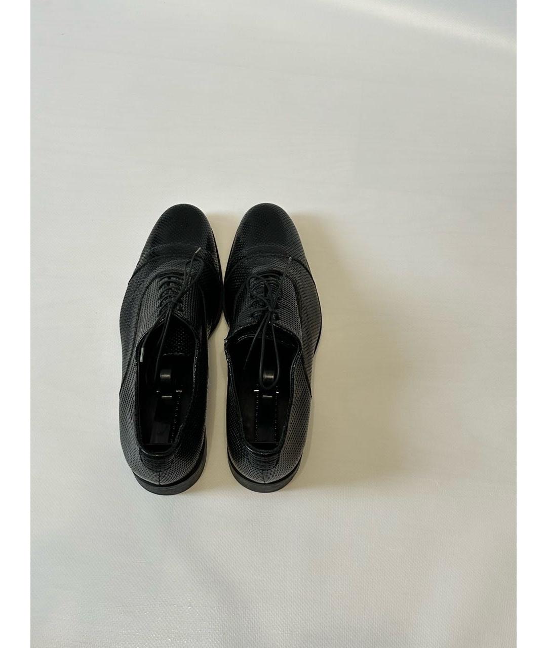 EMPORIO ARMANI Черные кожаные туфли, фото 4