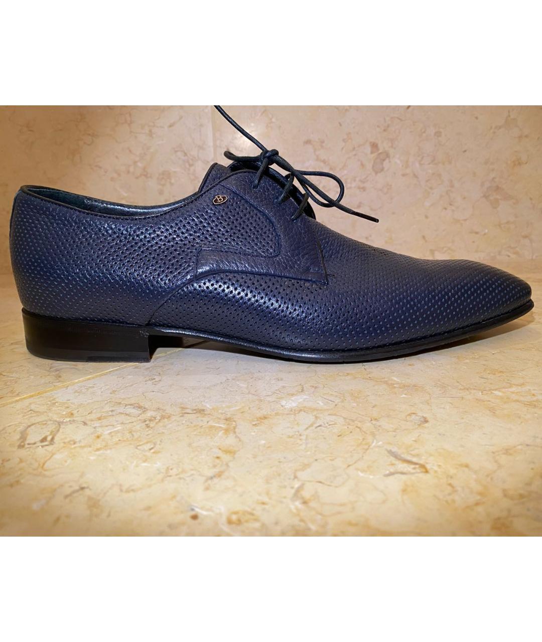 BARRETT Синие кожаные туфли, фото 5