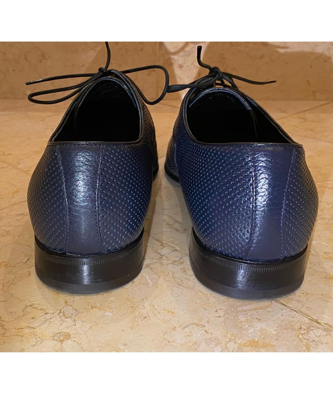 BARRETT Синие кожаные туфли, фото 4