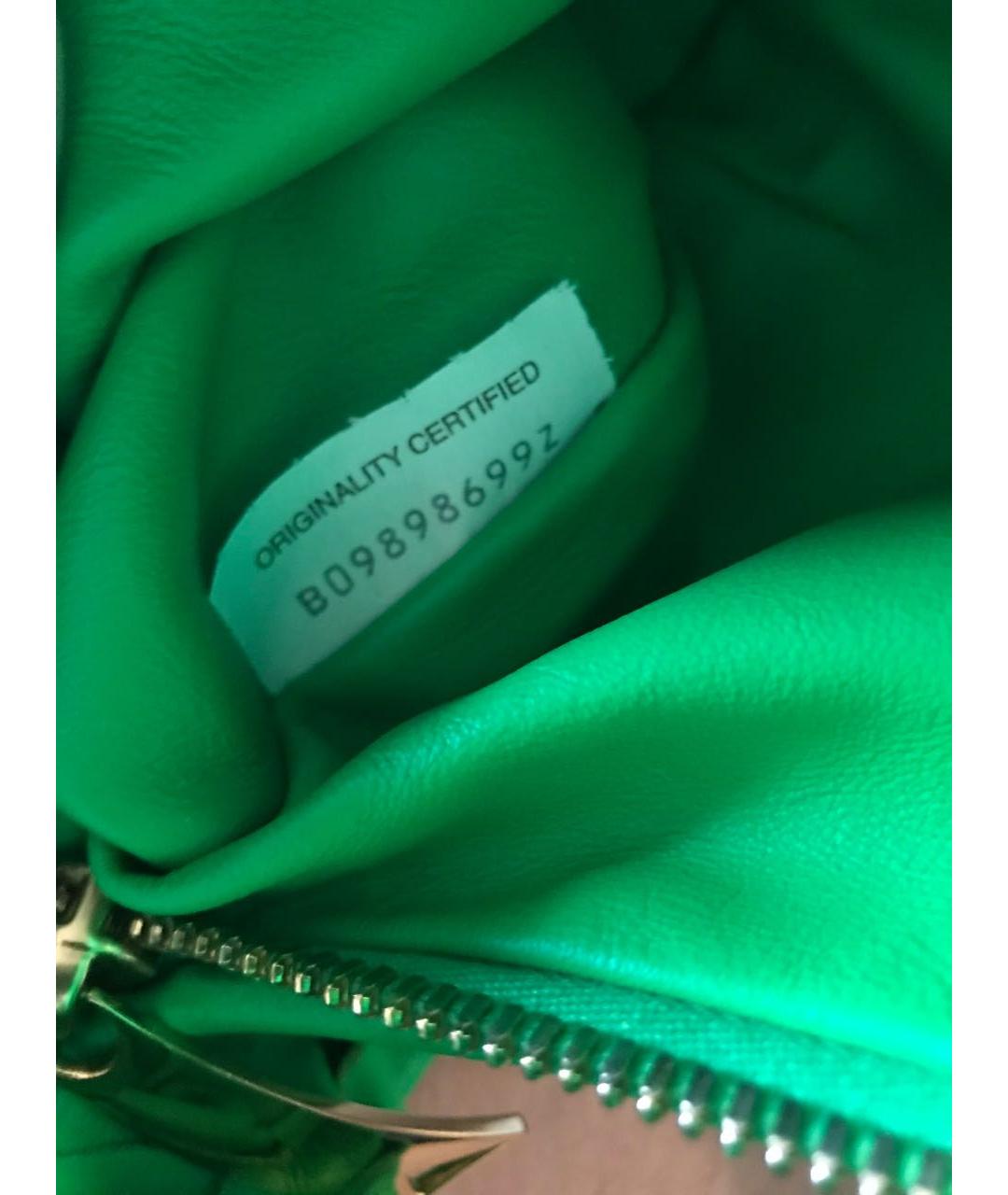 BOTTEGA VENETA Зеленая кожаная сумка с короткими ручками, фото 7