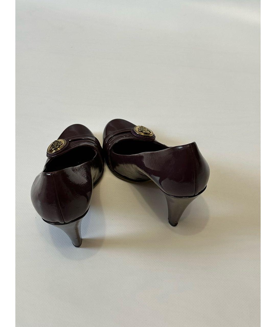 GUCCI Фиолетовые кожаные туфли, фото 4