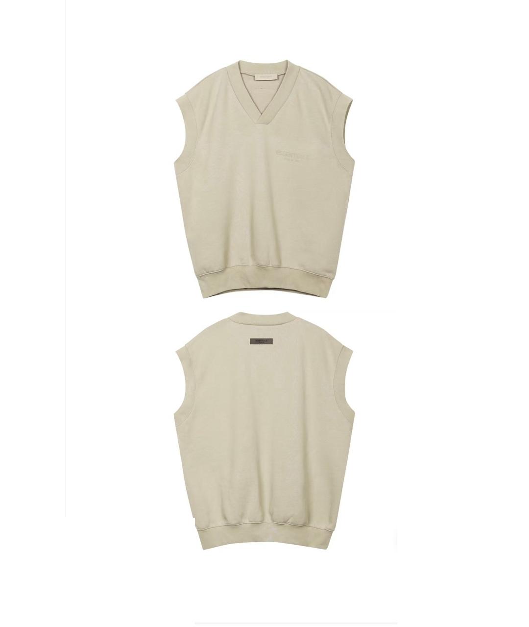 FEAR OF GOD ESSENTIALS Бежевая хлопковая жилетка, фото 7