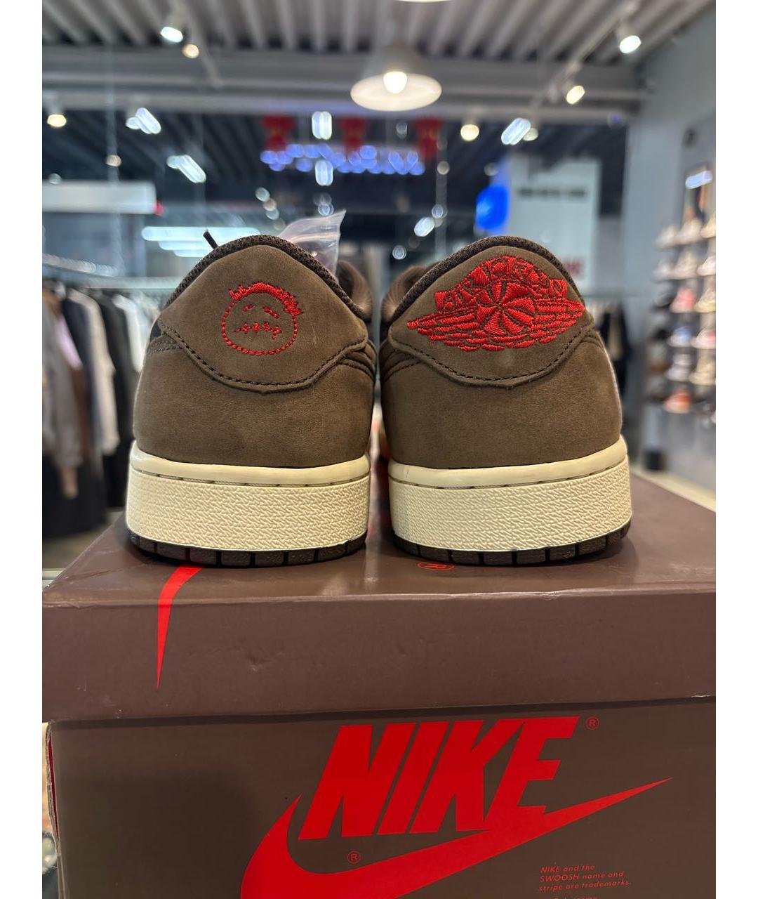 CACTUS JACK BY TRAVIS SCOTT Коричневые нубуковые низкие кроссовки / кеды, фото 4