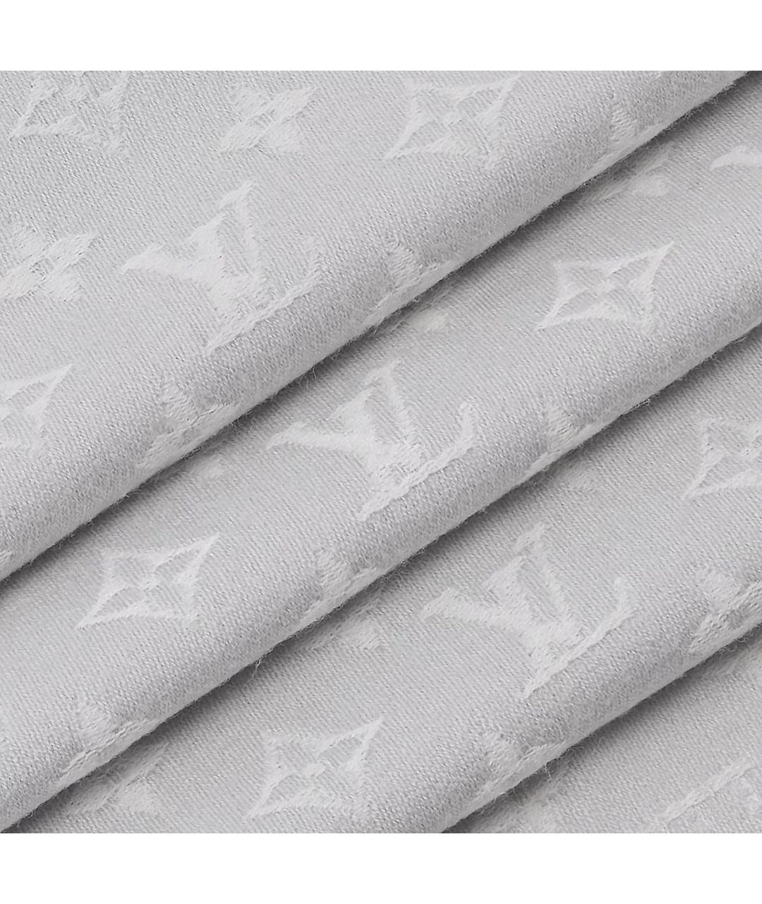LOUIS VUITTON Серый шерстяной шарф, фото 3