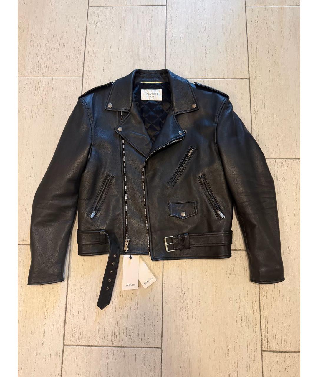 SAINT LAURENT Черная кожаная куртка, фото 8