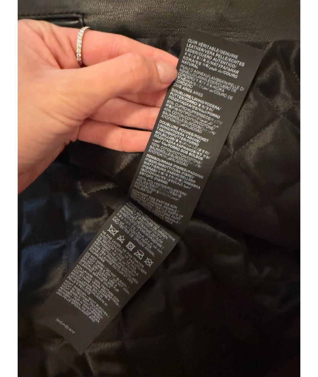 SAINT LAURENT Черная кожаная куртка, фото 7