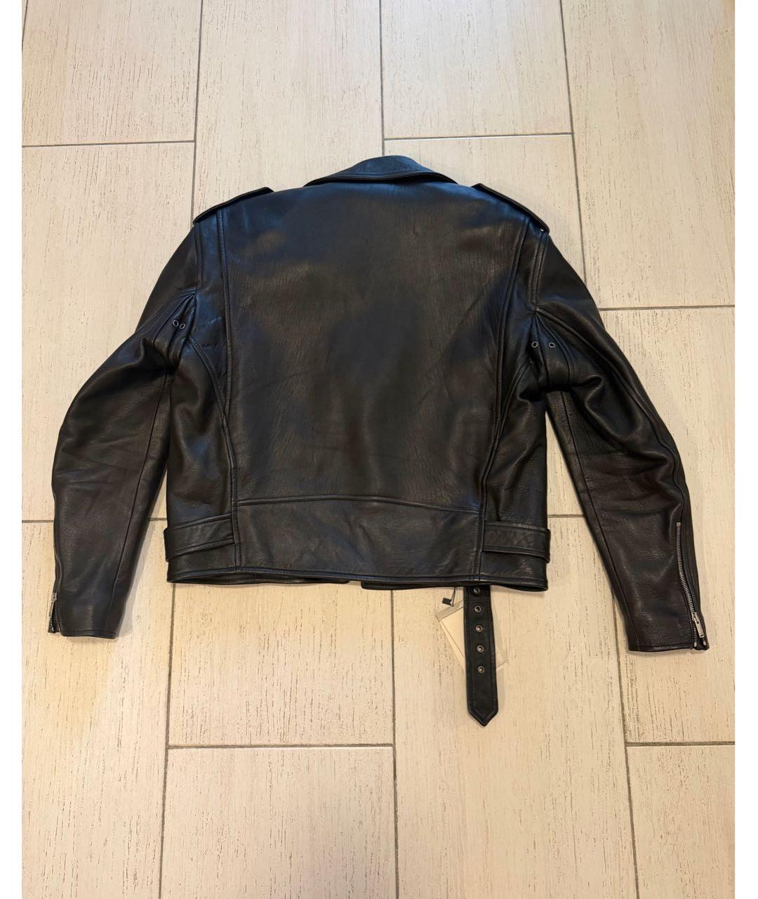 SAINT LAURENT Черная кожаная куртка, фото 2