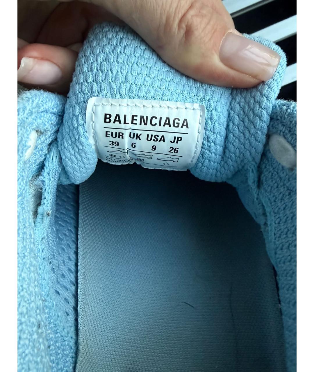 BALENCIAGA Белые текстильные кроссовки, фото 5