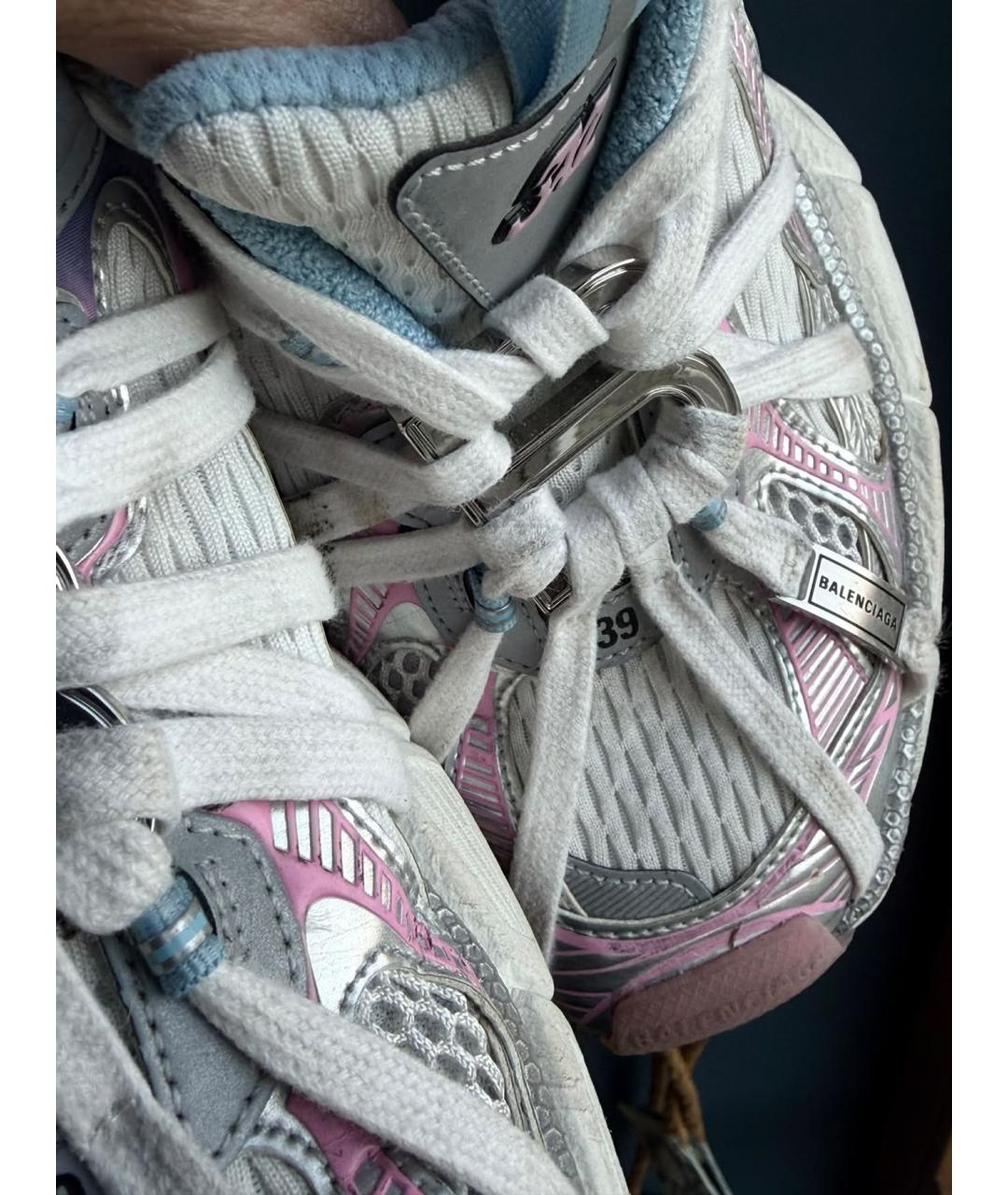BALENCIAGA Белые текстильные кроссовки, фото 9
