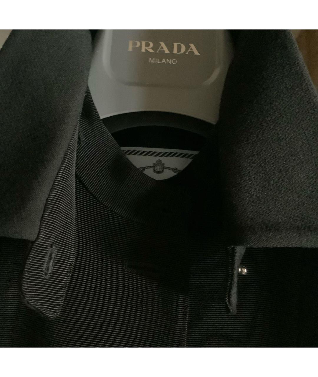 PRADA Темно-синее шерстяное пальто, фото 3
