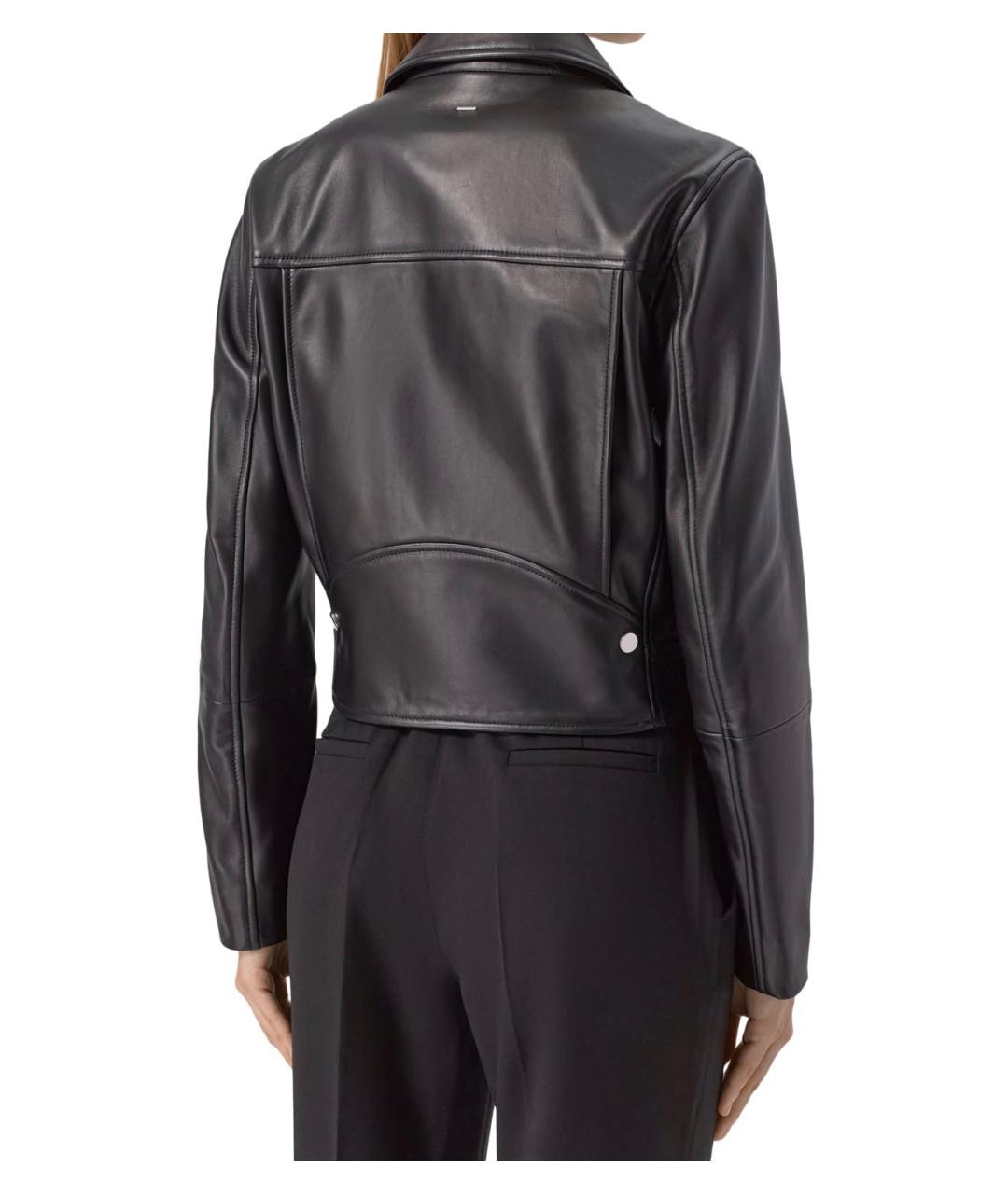HUGO BOSS Черная кожаная куртка, фото 3