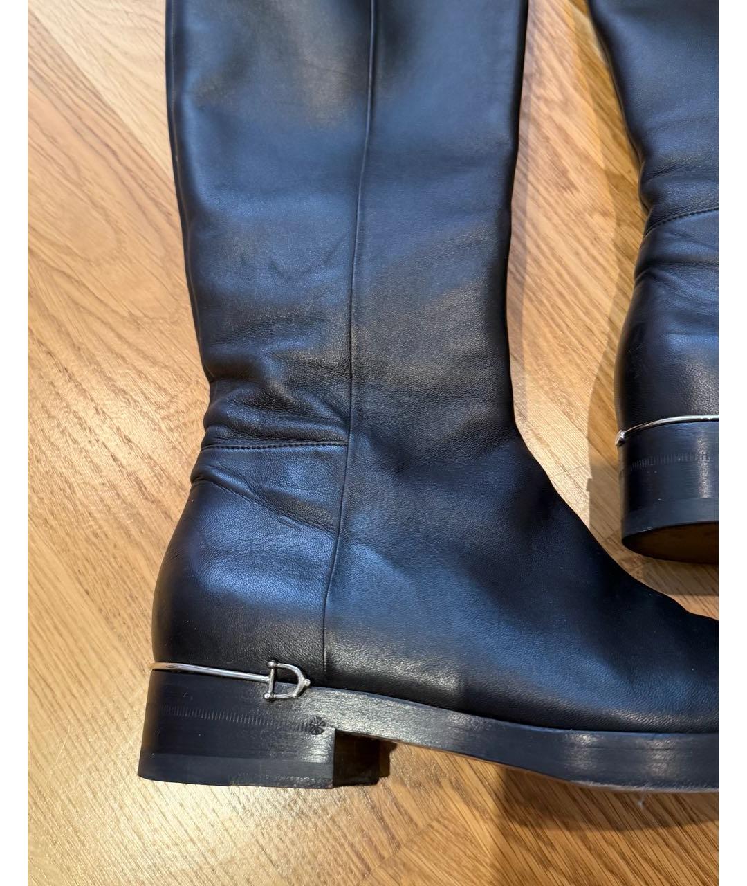 GUCCI Черные кожаные сапоги, фото 4