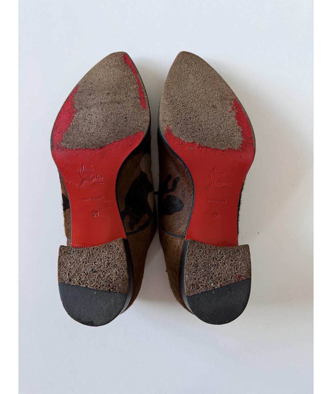 CHRISTIAN LOUBOUTIN Коричневые брогги и оксфорды, фото 5