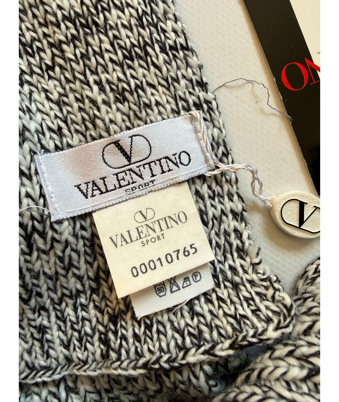 VALENTINO Серый шарф, фото 3