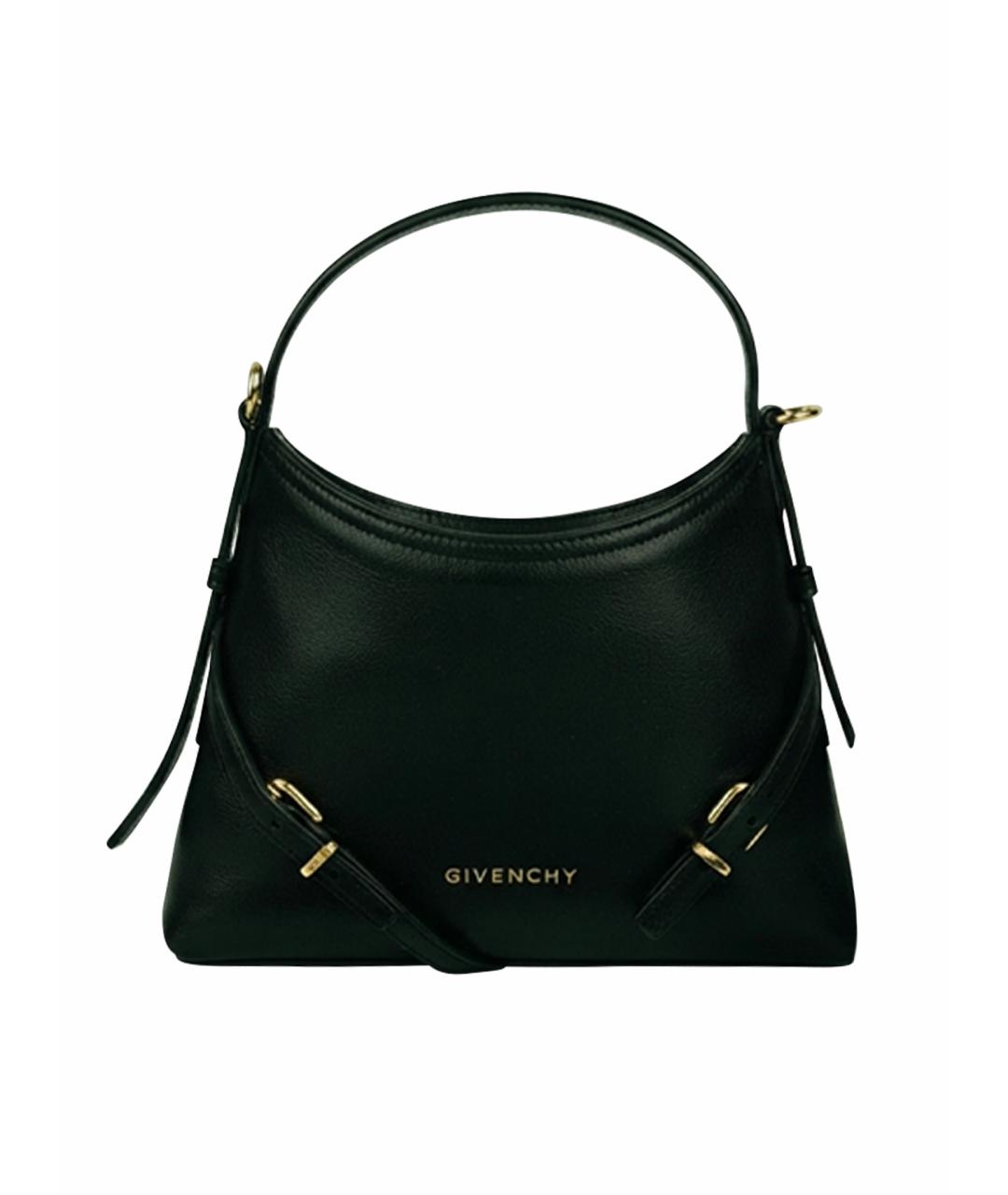 GIVENCHY Черная кожаная сумка с короткими ручками, фото 1