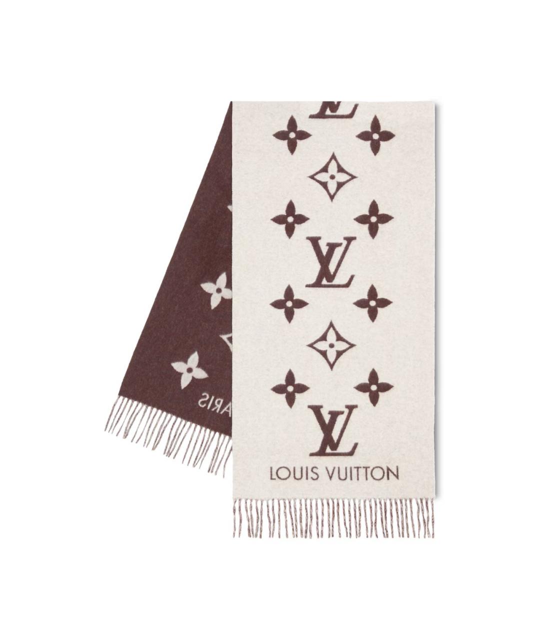 LOUIS VUITTON Бежевый кашемировый шарф, фото 1