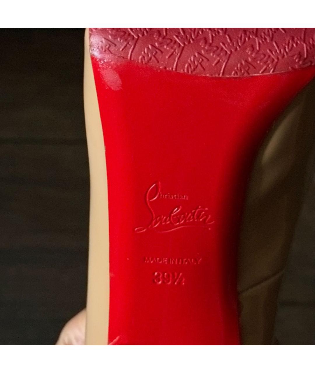 CHRISTIAN LOUBOUTIN Бежевые туфли, фото 6