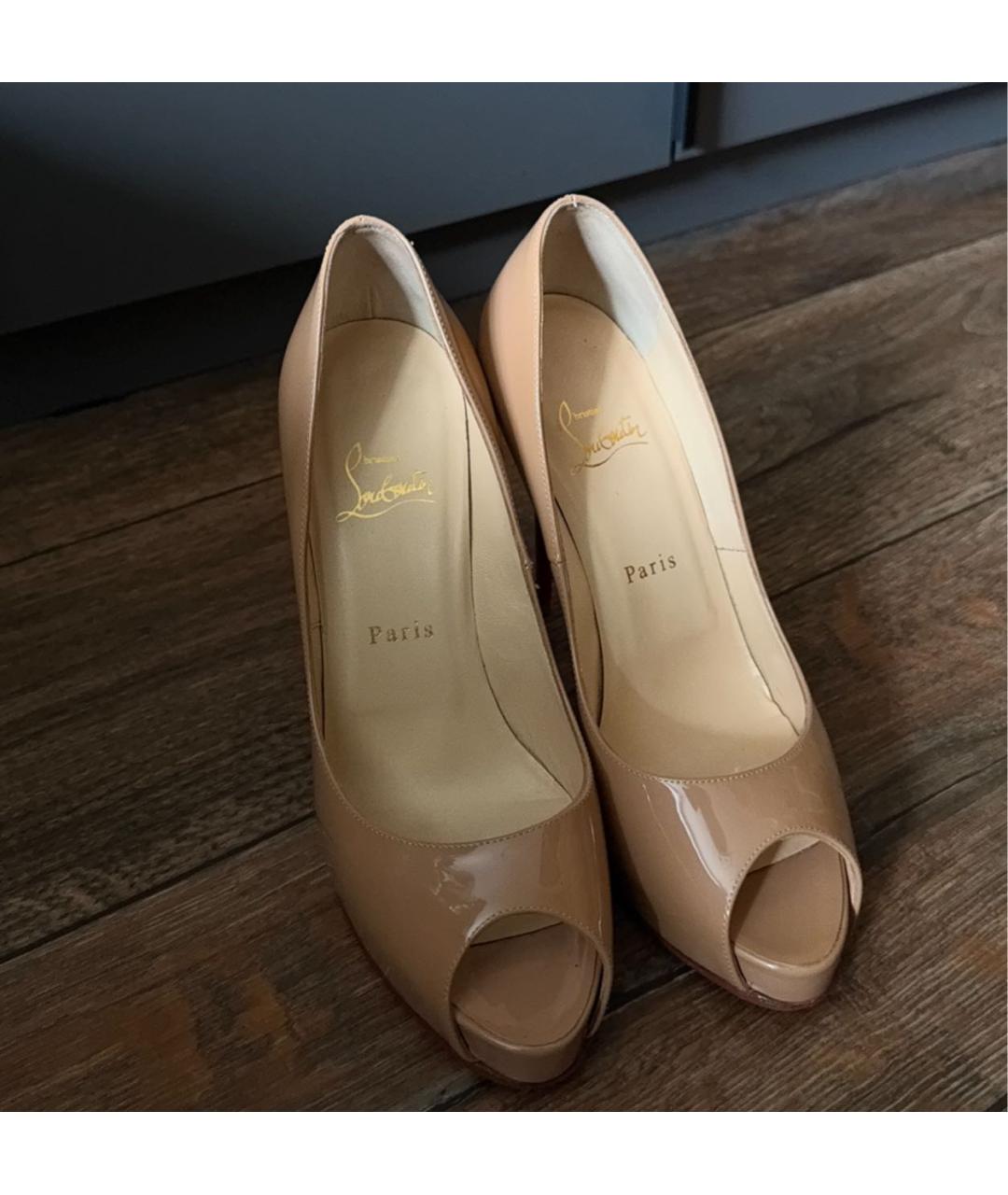 CHRISTIAN LOUBOUTIN Бежевые туфли, фото 2
