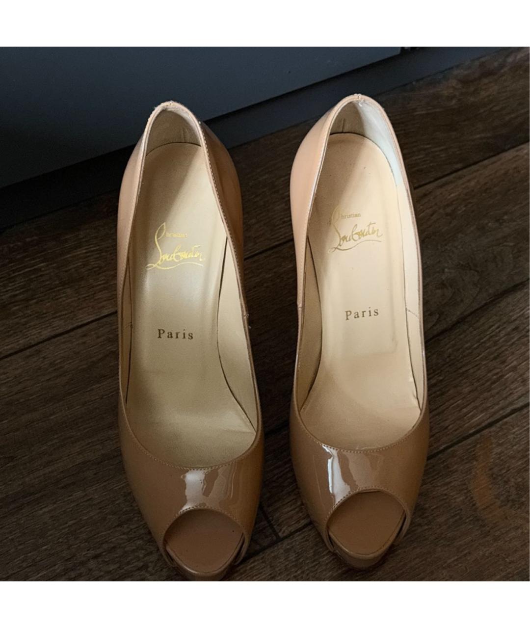 CHRISTIAN LOUBOUTIN Бежевые туфли, фото 3