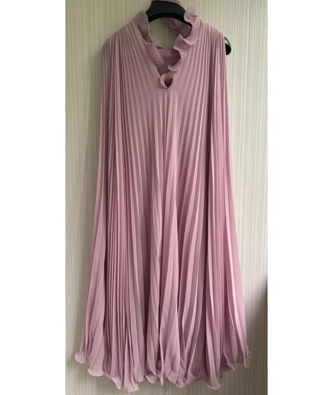 MAX MARA Розовое полиэстеровое коктейльное платье, фото 2