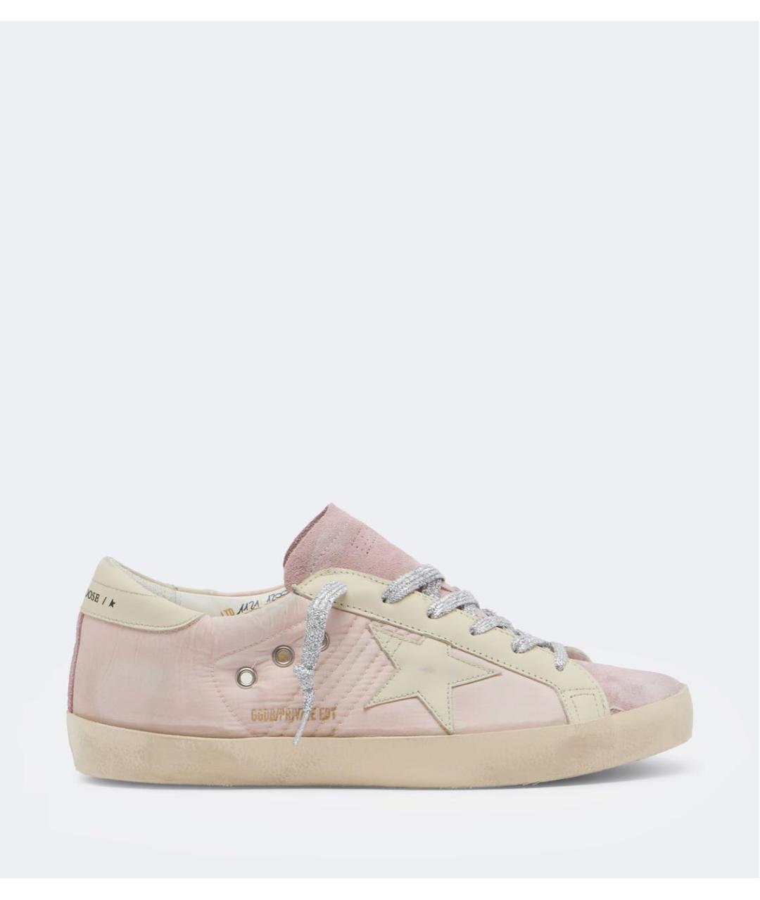 GOLDEN GOOSE Розовые кожаные кроссовки, фото 6