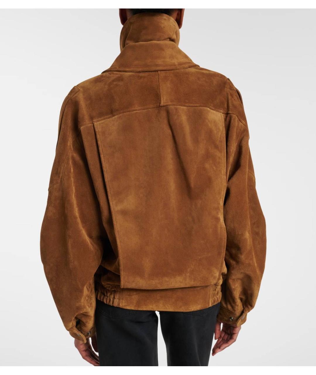 SAINT LAURENT Коричневая замшевая куртка, фото 3
