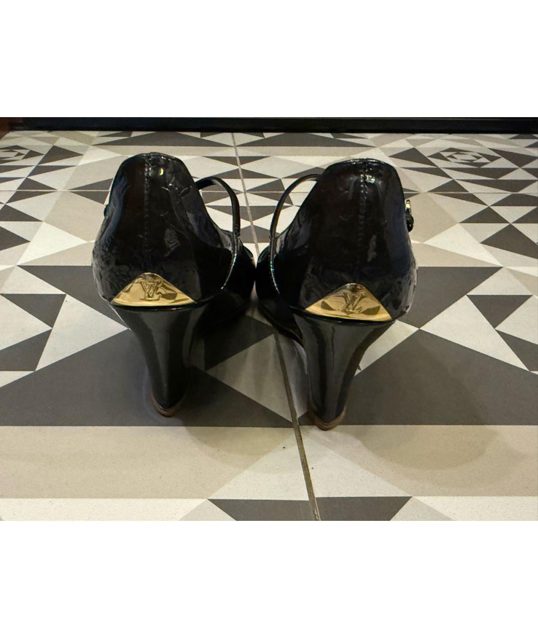 LOUIS VUITTON Черные кожаные туфли, фото 4