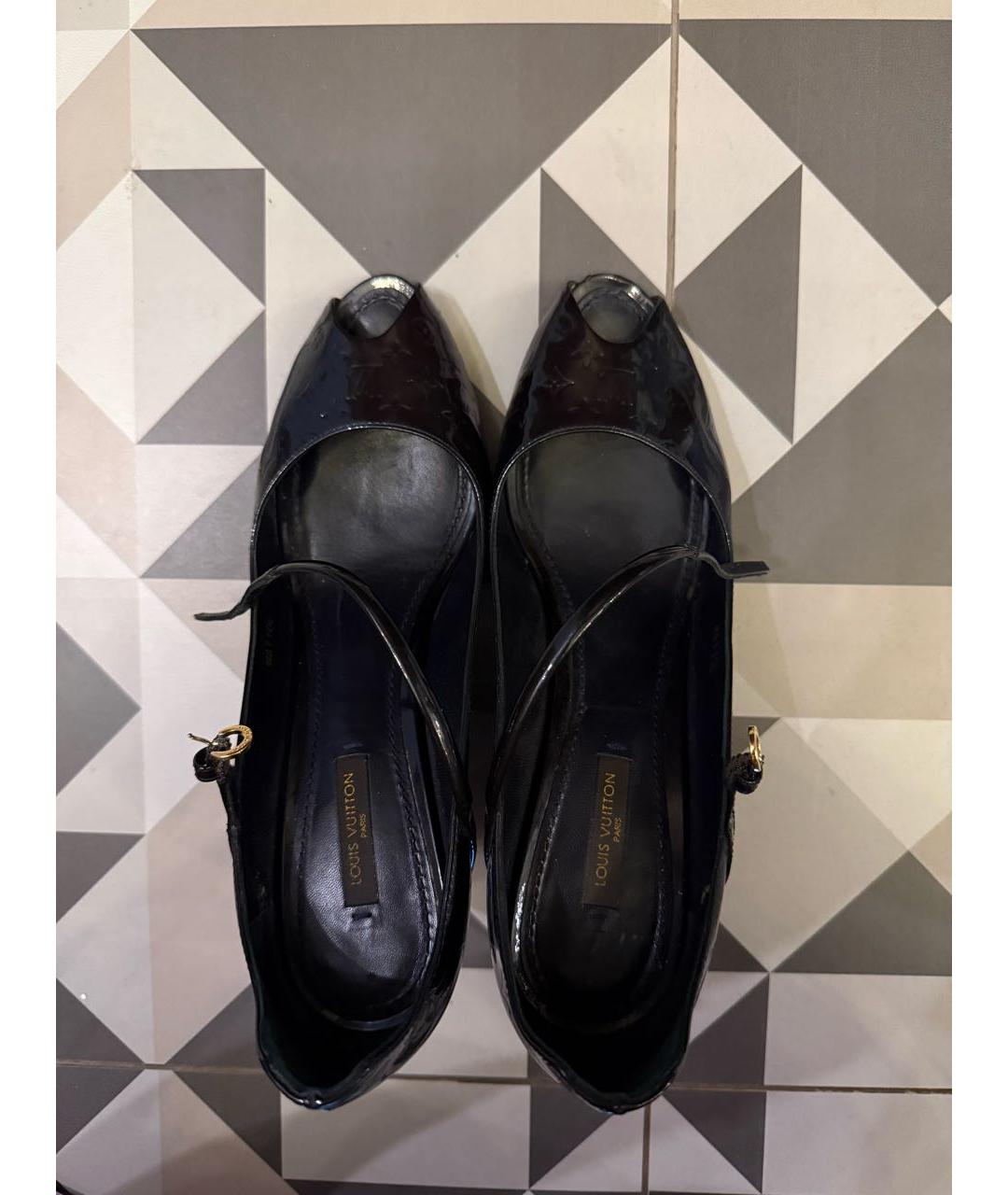 LOUIS VUITTON Черные кожаные туфли, фото 3