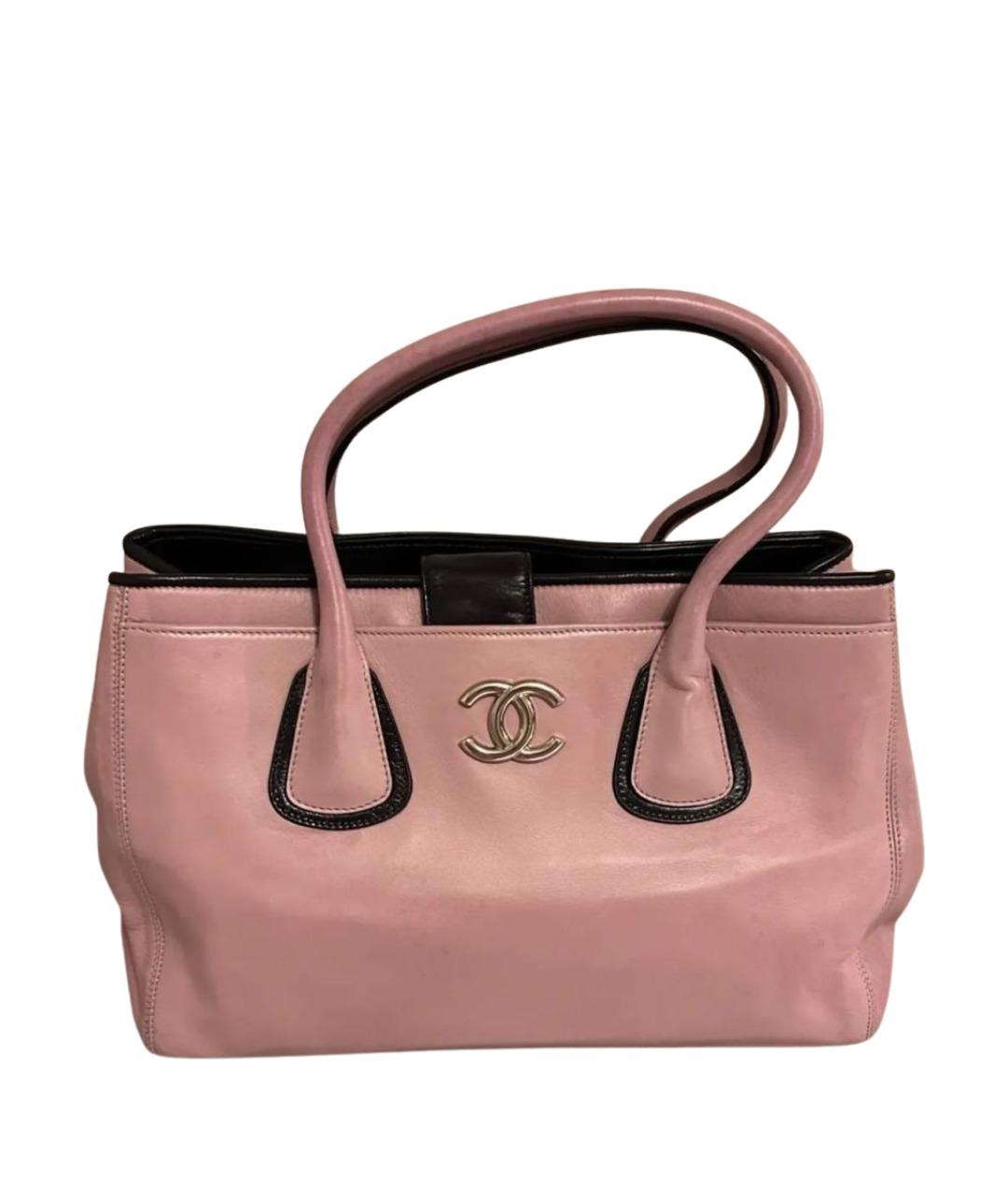 CHANEL Розовая кожаная сумка тоут, фото 1