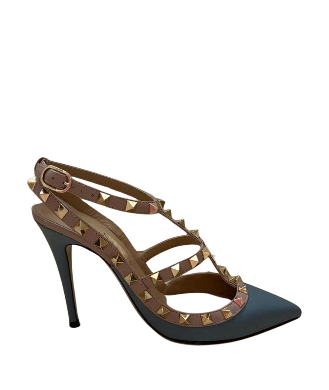VALENTINO Синие кожаные туфли, фото 1
