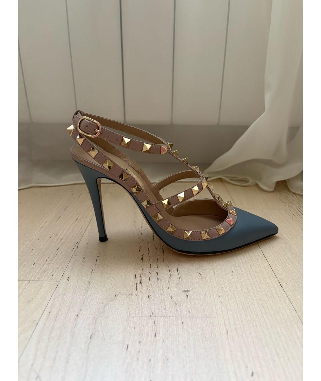VALENTINO Синие кожаные туфли, фото 6