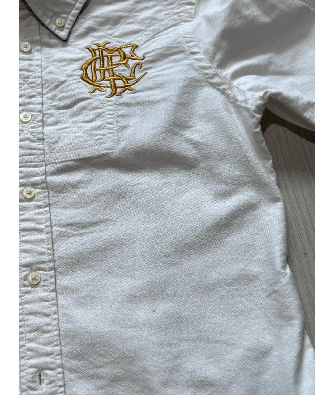 RALPH LAUREN Белая хлопковая рубашка, фото 7