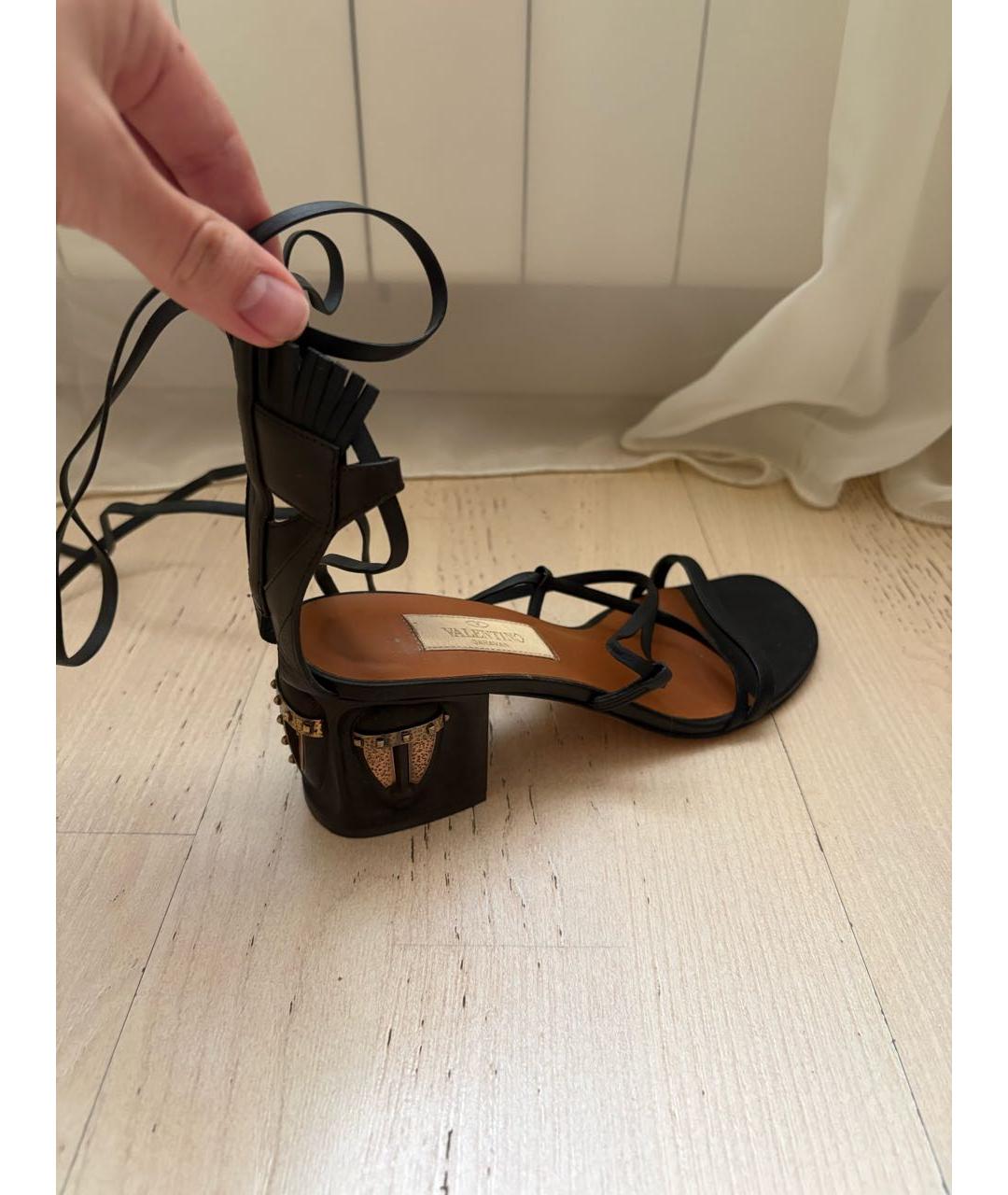 VALENTINO Коричневые кожаные босоножки, фото 9