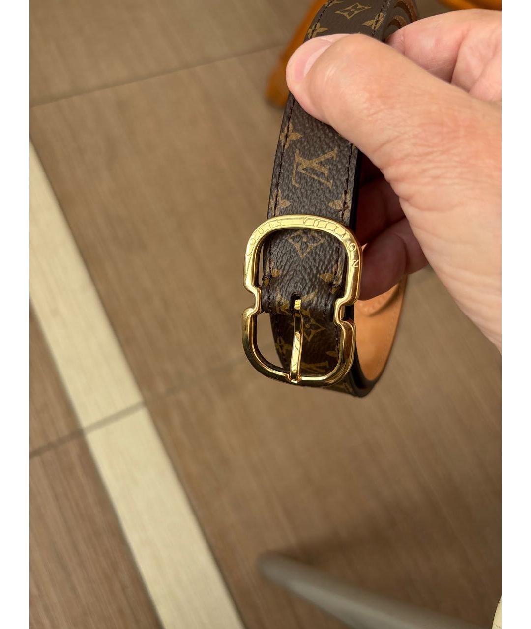 LOUIS VUITTON Коричневый ремень, фото 5