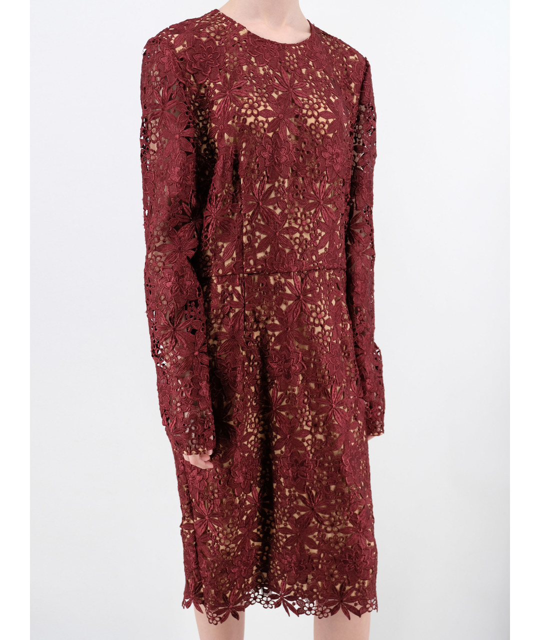 STELLA MCCARTNEY Бордовое полиэстеровое повседневное платье, фото 2