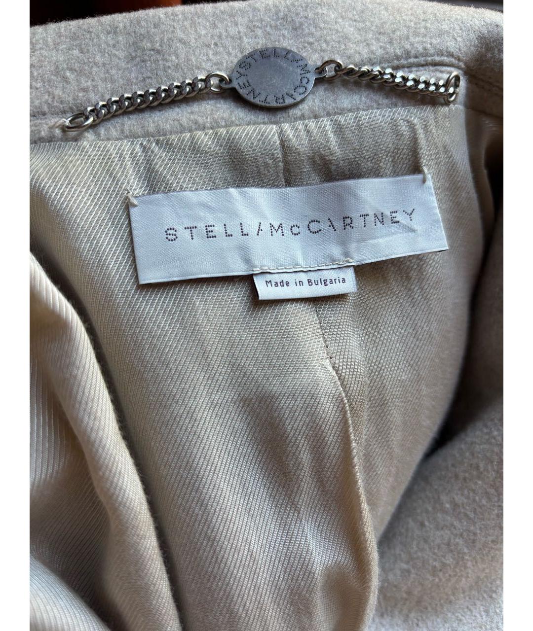 STELLA MCCARTNEY Бежевое шерстяное пальто, фото 3