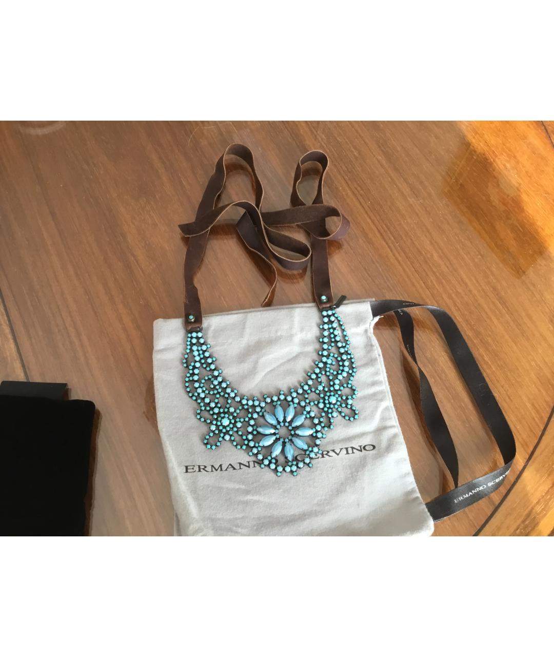 ERMANNO SCERVINO Бирюзовое стеклянное колье, фото 6