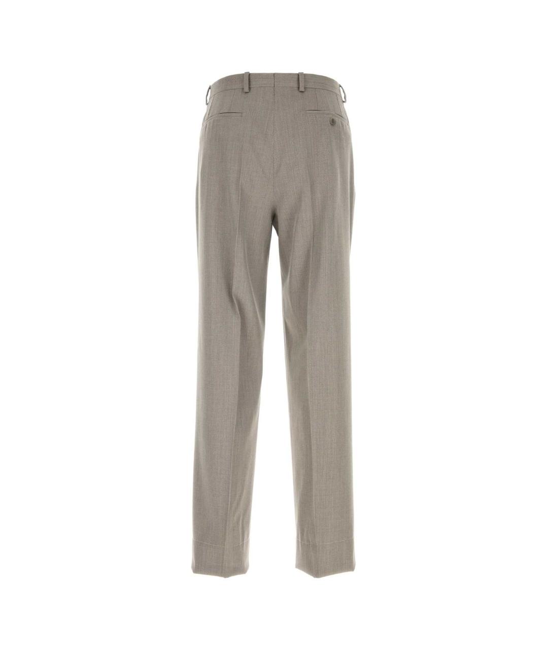 BRIONI Серые шерстяные повседневные брюки, фото 2