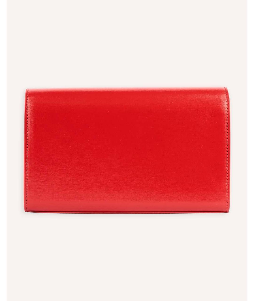 JIL SANDER Красная кожаная сумка через плечо, фото 3