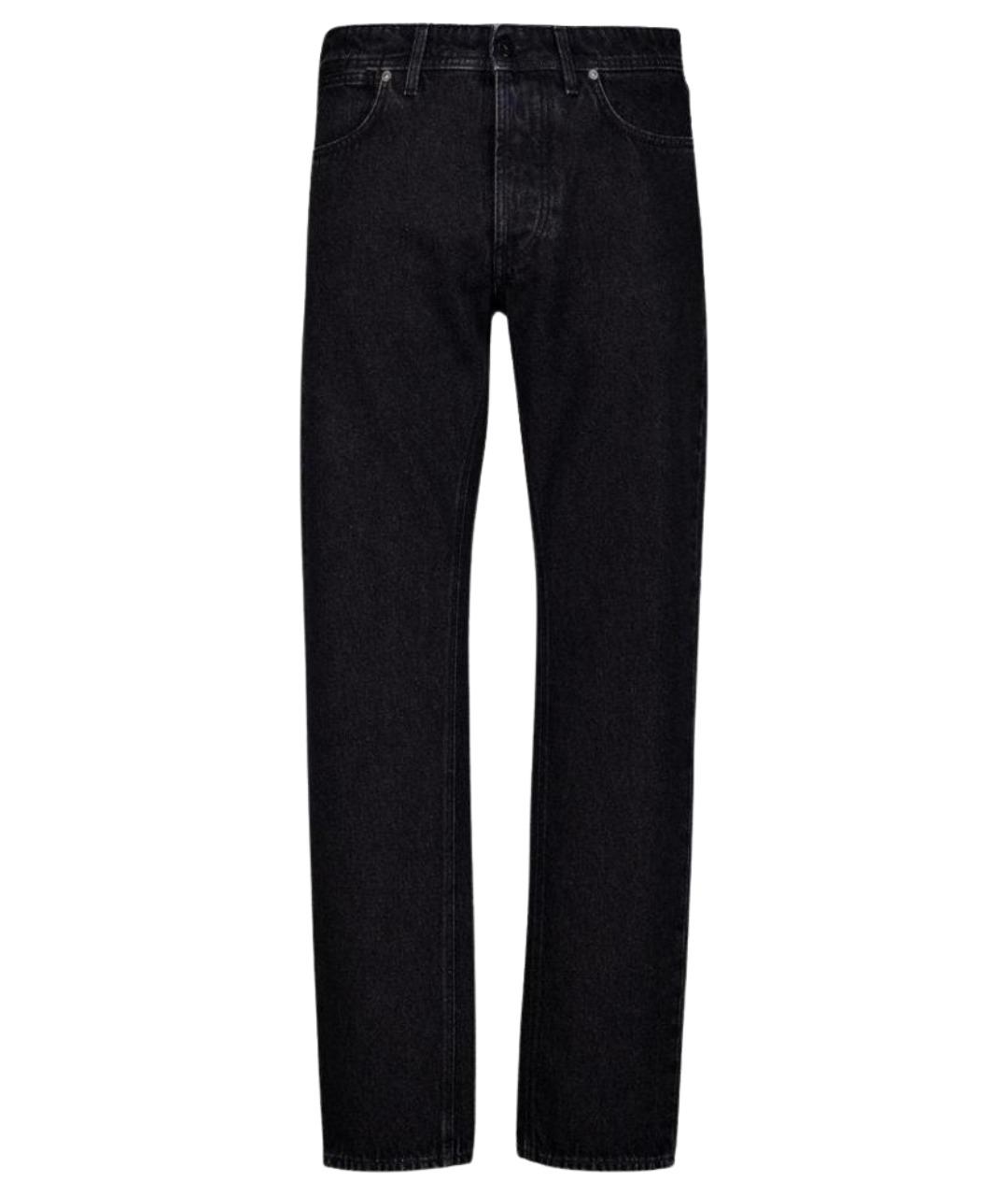 STONE ISLAND Черные хлопковые прямые джинсы, фото 1
