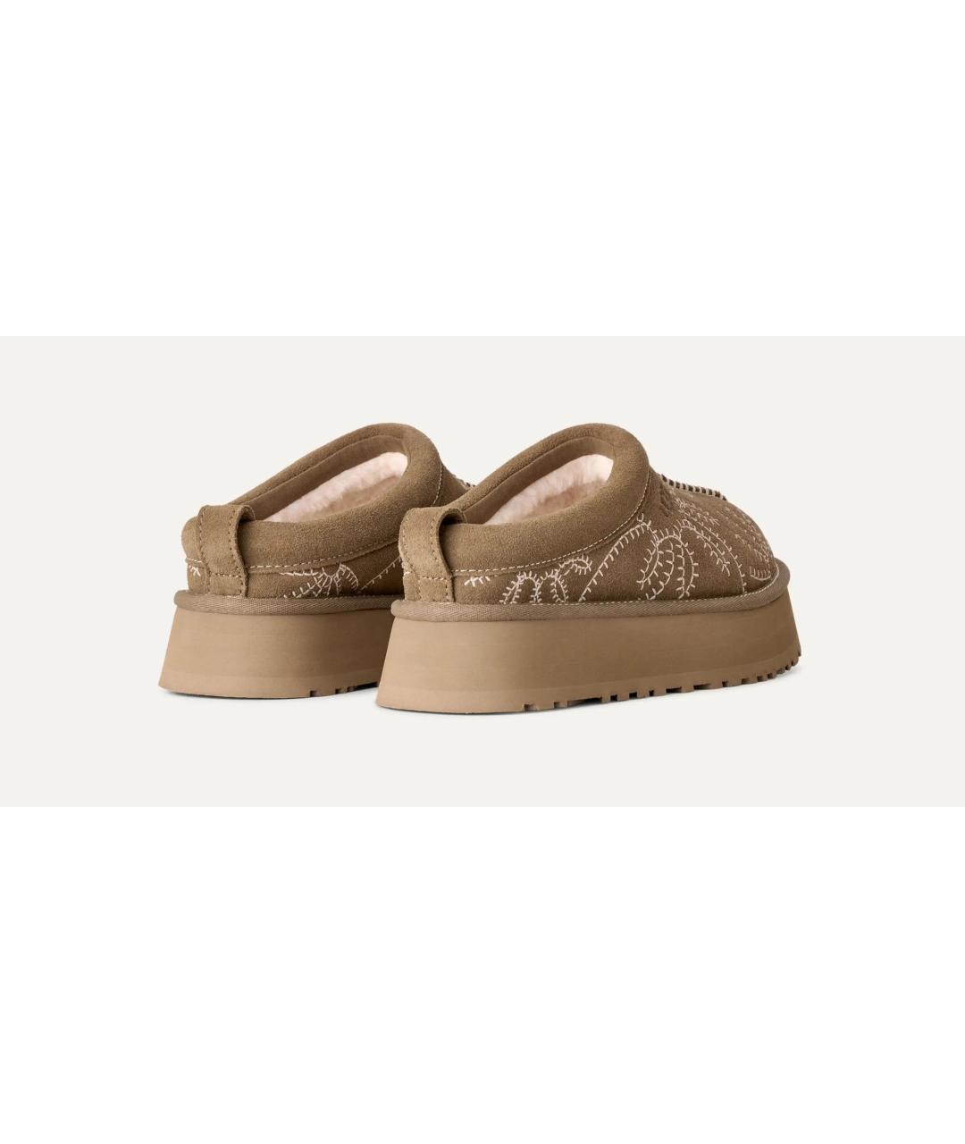 UGG Бежевые замшевые сабо, фото 2