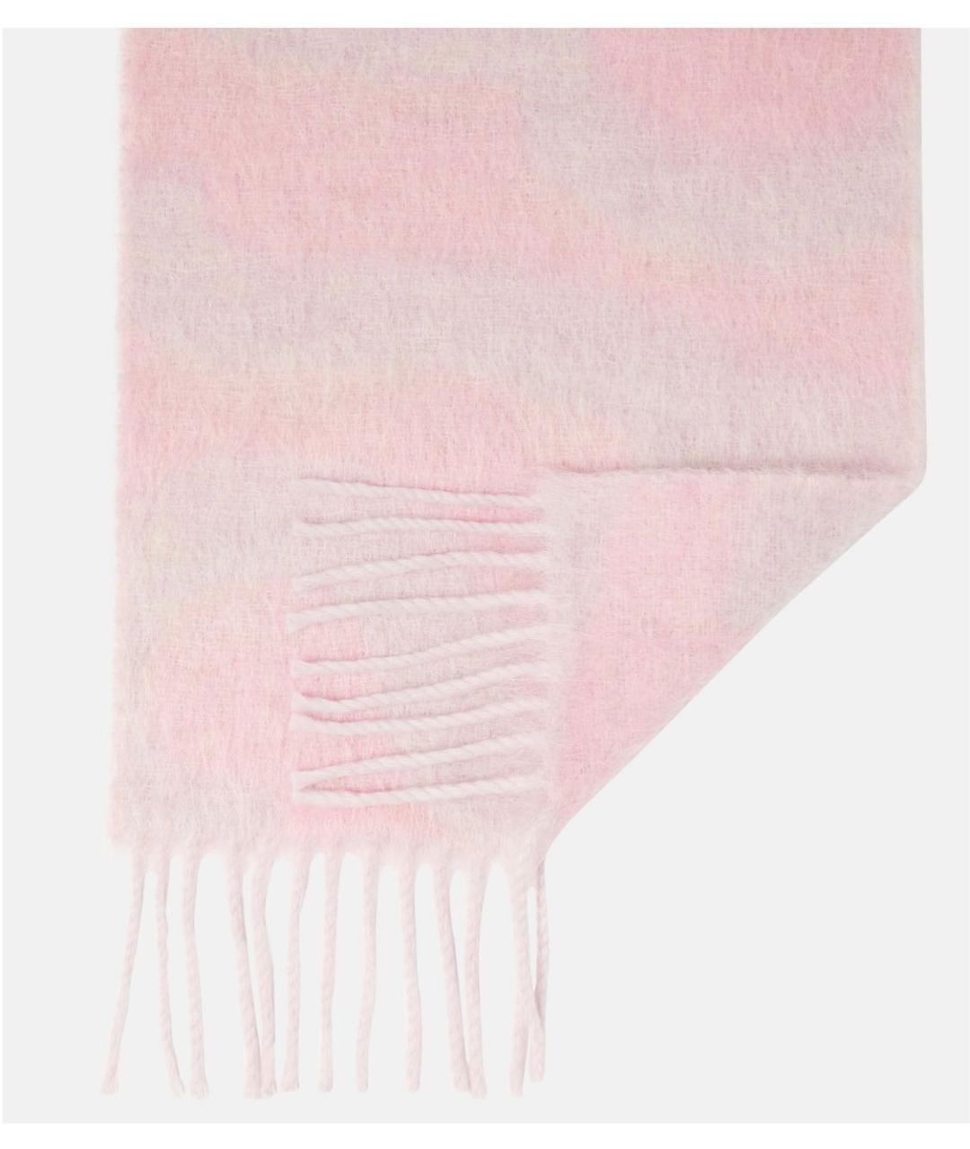 ACNE STUDIOS Розовый шерстяной шарф, фото 5