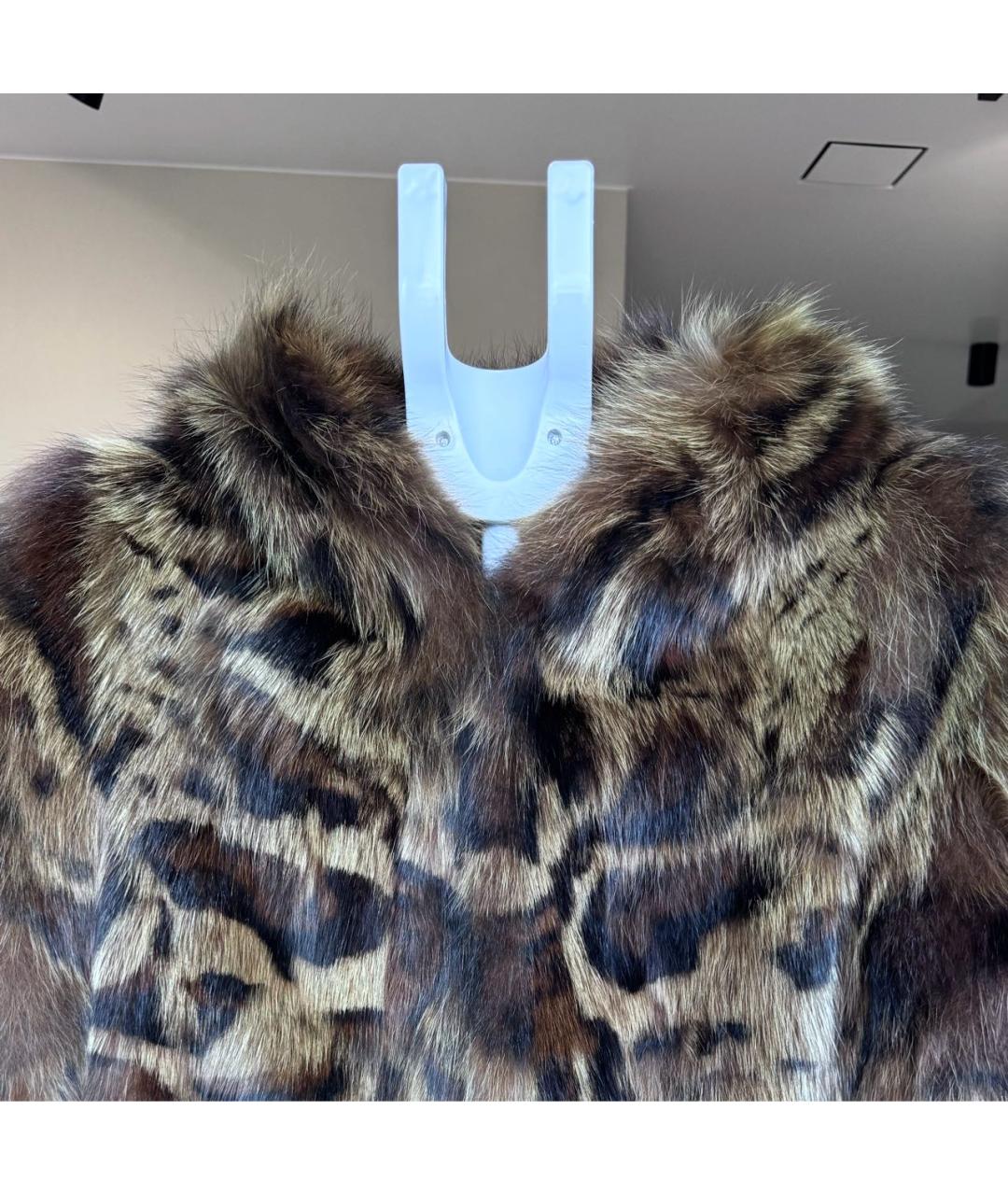 PRADA Коричневая меховая шуба, фото 4